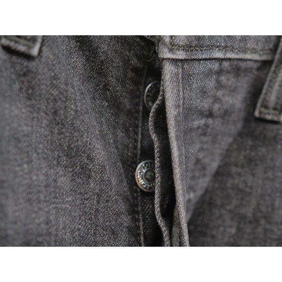 Levi's black wedgie straight button fly‎ denim jeans size 26x26 Raw Hem Women - Picture 7 of 11